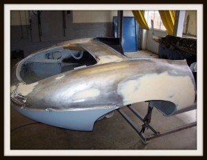 E Type Jaguar paint Prep