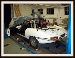 E Type Jaguar rear